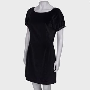 Rachel‎ Zoe Black Velvet Lace-Back Puff Sleeve Mini Dress Black Size 8 NWT